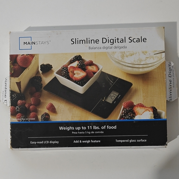 Mainstays Black Digital Kitchen Scale - Picture 2 of 5
